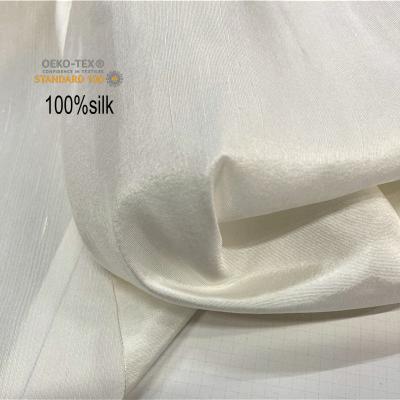 China 19mm dupion silk fabric shantung fabric breathable 100% silk dupioni silk fabric for wedding dress for sale