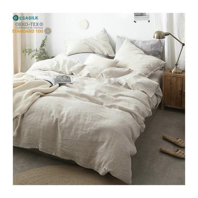 China Non-Toxic Wholesale Non-Toxic White Linen Corporate Textile Hotel Bedding Set Of Four Pieces for sale