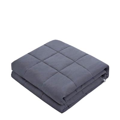 China Amazon Folded High Quality Weighted Blanket Glass Beads Custom Kids Weighted Blanket 5lbs With Minky Blanket for sale