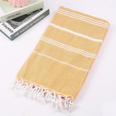 China Hot Selling QUICK DRY Large Size 100% Cotton Turkish Amazon Beach Towel Wholesale for sale