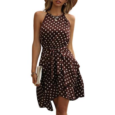 China New Wave Stitch Breathable Sexy Sleeveless Dress Women Casual Dresses O-Neck Summer Elegant Dresses for sale