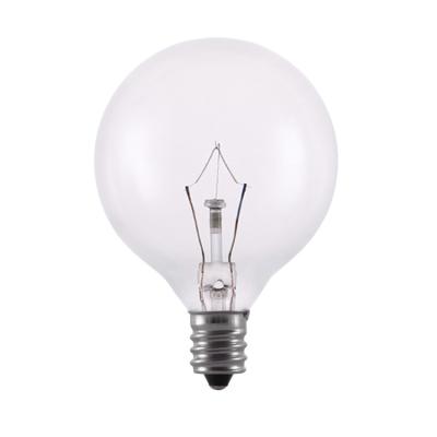 China G16.5 E12 Pearl White Incandescent Incandescent G16.5 Bulb G50 Globe E12 Candelabra Aluminum Base for sale