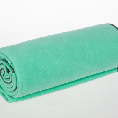 China Non Slip Non Slip Sheared Microfiber Fabric Dry Gym Yoga Mat Towel Quickly for sale