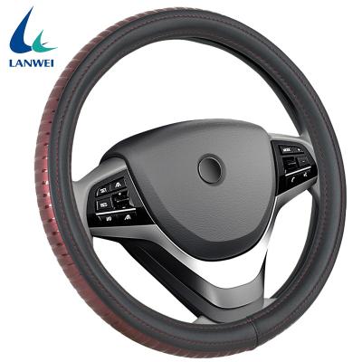 China Durable New Fashion PU Non-slip Leather Heater Can Be Car Customized Steering Wheel Cover for sale