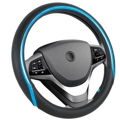 China Factory supply car steering wheel cover wholesale acceptable durable direct PU leather material for sale