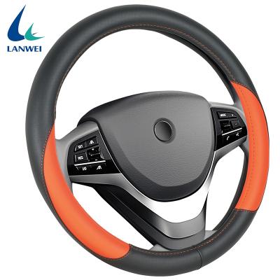 China Goods 2017 wholesale price sports design PU leather car steering wheel cover for sale