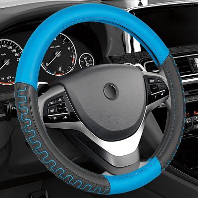 China Factory Directly Supply PU Car Durable PVC Leather Heated Steering Wheel Cover for sale