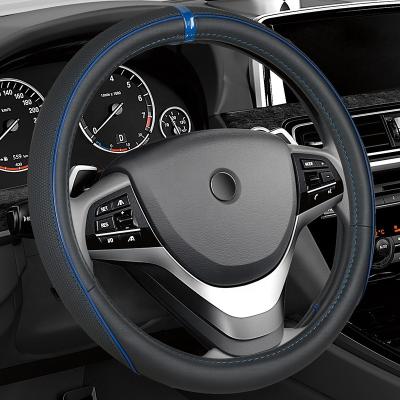 China Fashion factory direct supply of high quality leather steering wheel cover for sale