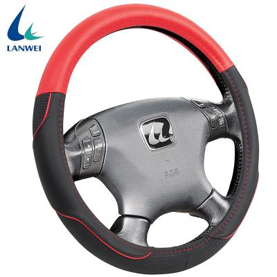 China Factory Supply Comfortable Universal Faux Leather PVC Car Steering Wheel Cover for sale