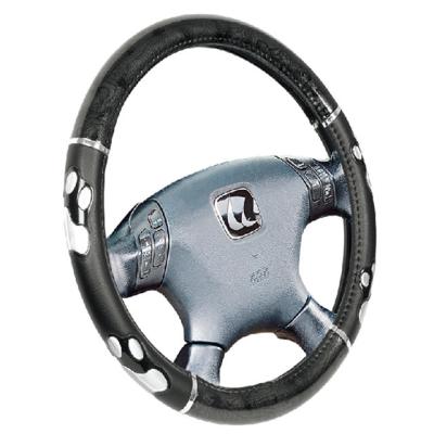 China JH-1210002 Dog Design Durable PVC Leather Anti Slip Leather Car Steering Wheel Cover for sale