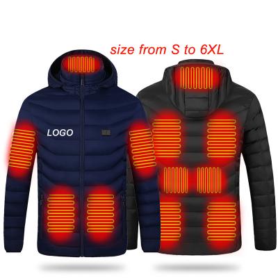 China 2022 5v Winter Waterproof Men's Heating Padded Jacket YAPU Stripper Down Coat Heater Plus Size Heated Cold Thermal Jacket Electric Jacket for sale