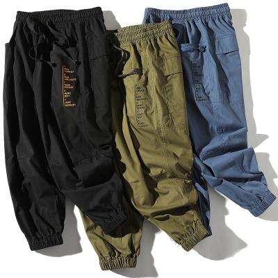 China Anti-wrinkle OEM 2021 NEW fashion pocket sports harem pants mens casual jeans pants pants for sale