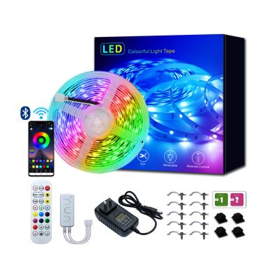 China OEM 5m 10m 15m 20m low price decoration waterproof indoor and outdoor application 5050smd music sync rgb led strip for sale