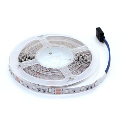 China Excellent long time 2835 rgb 5v waterproof smart colorful dreamy flexible material of indoor and outdoor decoration led strip light for sale