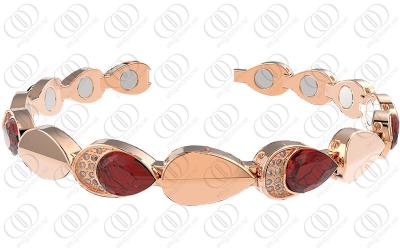 China Muses Eye 316l Stainless Steel Bracelets With Water Drop Crystal for sale