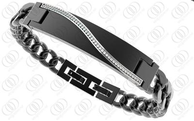 China Medical Id Stainless Steel Bracelets Engraveable 240mm Length for sale