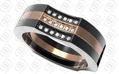 China Luxurious Stainless Steel Rings With Clear Cz Cnc 6mm Width for sale