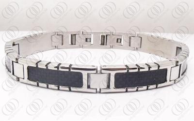 China Fashionable Carbon Fiber Jewelry Bracelet for Men , 316L Stainless Steel Bracelet for sale