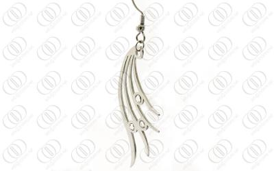 China Stylish Stainless Steel Earrings in Polished and Brushed Finish for sale