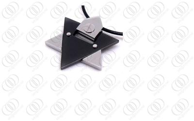 China Triangle Shape Black and Silver Plated Stainless Steel Pendant for sale