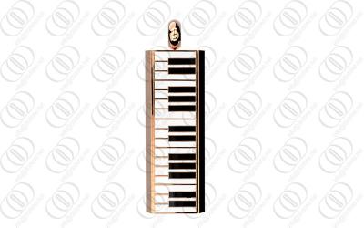 China Piano Keyboard Rose Gold Stainless Steel Pendants for Men / women for sale