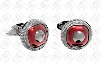 China Round 316L Stainless Steel Cuff Link for sale