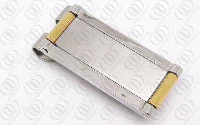 China 14K Gold Plated Stainless Steel Money Clip With Polished and Brushed for sale