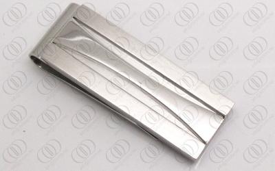 China Stylish Silver Money Clips For Men , Silver Engraved Gifts Brushed and Polished Finish for sale