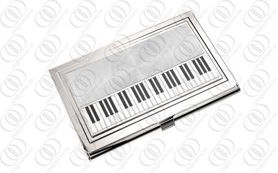 China Stainless Steel Piano Business Cards Case Holder for sale