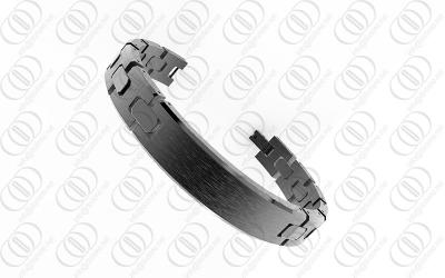 China Full Black Plated Jewelry  Ti2 Titanium Magnetic Bracelet For Men for sale