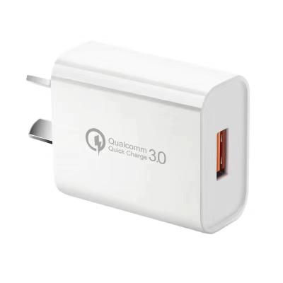 China Charing Travel Cell Phone kc Certified 18w Fast Charger 3.0 Wall Plug Charger kc QC 3.0 Usb Charger Adapter for sale