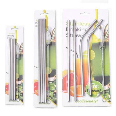 China Viable suit of metal pipette and brush blister/reusable stainless steel straw custom logo wholesale for sale