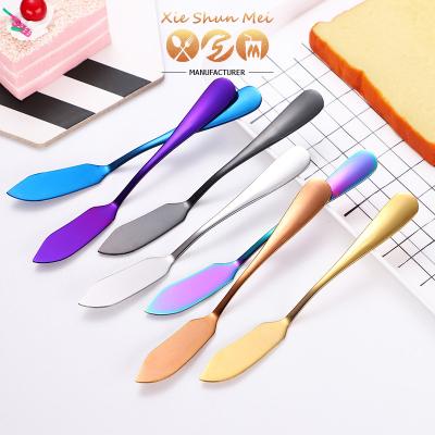 China Viable Stainless Steel Butter Knife Spreader for Breakfast Butter Cheese and Condiments Processed Cheese Butter Spreader Knife for sale