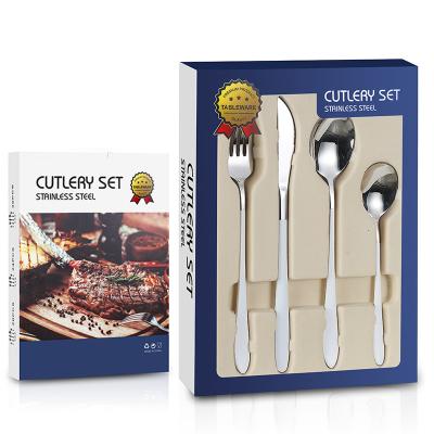 China Sustainable 24 PCS Stainless Steel Kitchen Cutlery Set Cutlery Korean Travel Style Eco Friendly Cutlery Set for sale