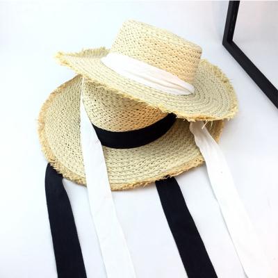 China 2021 New Sun Protection Fashion Lace Straw Hat Summer Outdoor Travel Sunscreen Beach Hat Sunscreen Hats for sale