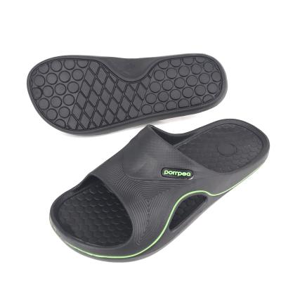 China Light Color Mens Slippers With Green Paint Set Slip On Shoes Mens Slides for sale