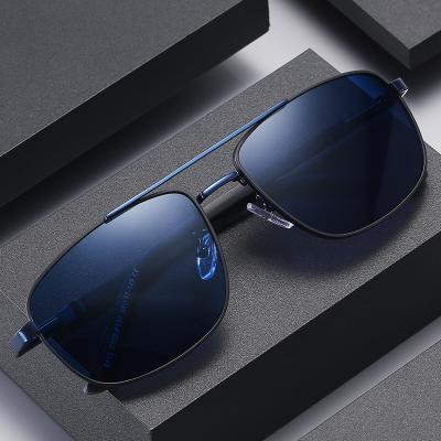 China Fashion Sunglasses 2021 New Two Color Sight Spring Hinge Lenses Accept Customized Men's TAC Polarized Sunglasses for sale