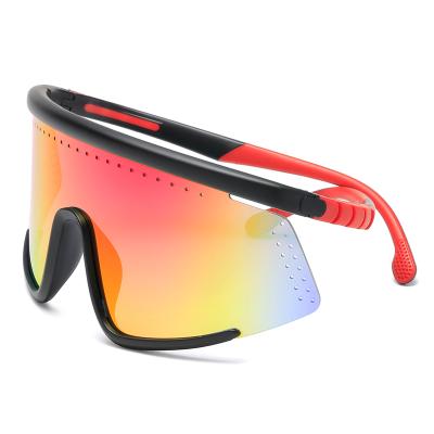 China Oversized Sports Sunglasses TR Frame Eyewear Plain Lens Outdoor Mount Windshield Polarized Sports Sunglasses for sale