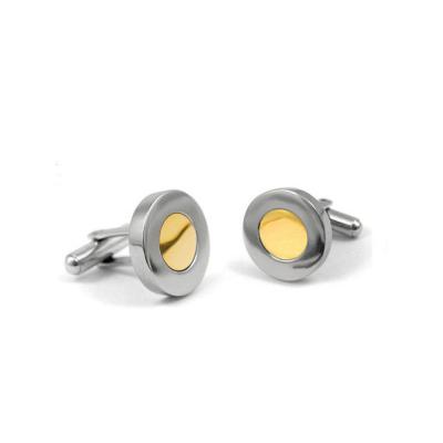 China Personality and Stylish Effeeter Fashion Stainless Steel Sublimation Cufflinks Gold Plating for sale