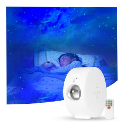 China Built-in Speakers Music Voice Star Projector Night Light 7 Colors Wave Mode Speaker Starry Projector For Kids for sale