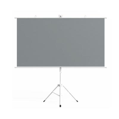 China Portable Tripod Stand Projection Screen 72 Inch White PVC Material Tripod Projector Screen For Home School for sale