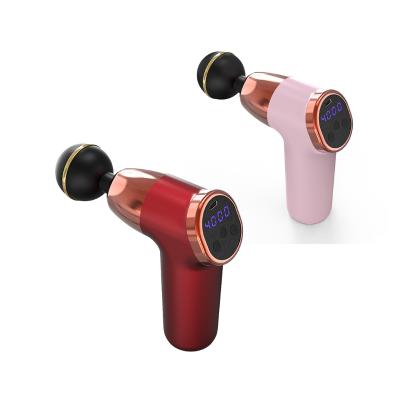 China Electric Mini Massage Gun With Type C Motor Tissue Gun Rechargeable Brushless Deep Tissue Massager Electric Charger for sale