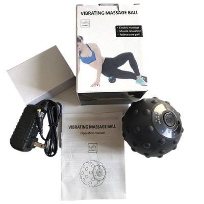 China The massage ball is push button design super power gym accessories PPE yoga fitness vibrating fascial massage ball for sale