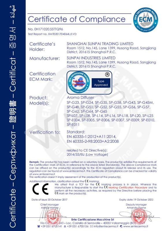 CE - Shanghai Sunpai Trading Limited