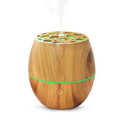 China Hotel SOICARE China Supplier 120ml USB Wooden Grain Aromatherapy Oil Diffuser Air Humidifier for sale