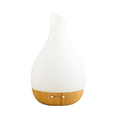 China SOICARE China Hotel Factory Home 180ml Aromatherapy Essential Oil Bamboo Wood Frosted Glass Diffuser for sale