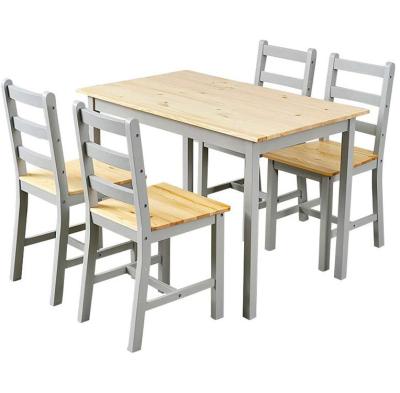 China Various Farmhouse Goods Using Modern Restaurant Wood Furniture Chairs Dining Table Set for sale