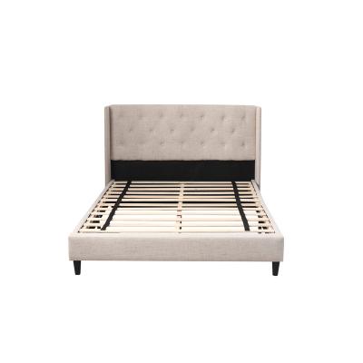 China Other Modern Solid Wood Fabric Frame Bed Design Upholstered Soft Velvet Home Furniture Bedroom Furniture Bed for sale