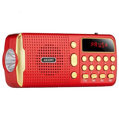 China Mini Hot Sell Cheap Portable Mini Led Flashlight FM Radio With Rechargeable Battery USB Portable Radio for sale