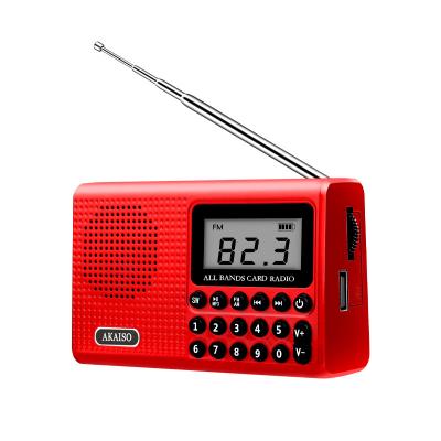 China Mini Portable World Band Radio AM Fm Digital Switch Portable Radio Speaker with USB Flash tf Card for sale